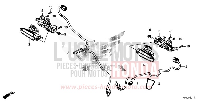 BLINKER, VORNE von Forza 300 PEARL NIGHTSTAR BLACK (NHA84) von 2019